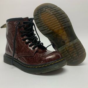 Dr. Doc Martens Boots 1460 Glitter T Side Zip Toddler Size 10 US 27 EU